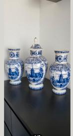 Vazen set 3 stuks Delfts blauw de molen zie foto 50€, Ophalen of Verzenden