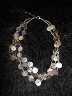 Korte halsketting met schijfjes en kleine kraaltjes, Verzenden, Nieuw, Overige materialen