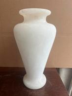 Marmeren vaas, Wit, Aardewerk of Porselein, Ophalen of Verzenden, Zo goed als nieuw