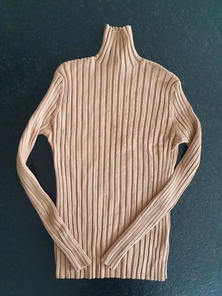 Ambika, mooie trui met col maat S - M, Kleding | Dames, Truien en Vesten, Gedragen, Maat 38/40 (M), Beige, Ophalen of Verzenden