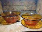 Vintage Duralex France Schalen | Set van 2, Gebruikt, Schaal, Rond, Ophalen of Verzenden