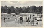 Zeist, Kinderbad met strand van het Natuurbad Mooi Zeist, Ophalen of Verzenden, 1920 tot 1940, Gelopen, Utrecht