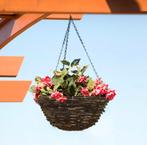 Hanging basket / hangende rieten mand / bloempot, Tuin en Terras, Bloembakken en Plantenbakken, Nieuw, Ophalen of Verzenden