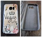 Samsung Galaxy S7 hoesje met dieren erop en tekst Vegan Life, Ophalen of Verzenden, Zo goed als nieuw