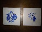twee Friese bloemtegels, Antiek en Kunst, Antiek | Wandborden en Tegels, Ophalen of Verzenden