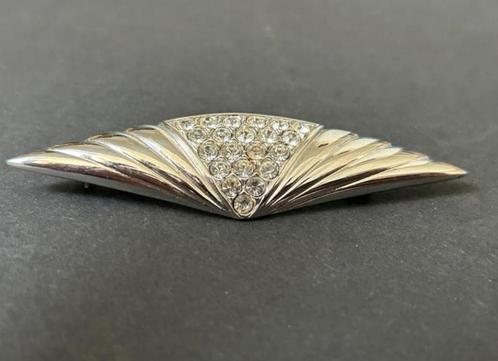 Vintage Broche met Steentjes, Sieraden, Tassen en Uiterlijk, Broches, Zo goed als nieuw, Overige materialen, Zilver, Ophalen of Verzenden