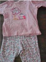 Pyjama maat 74 / 80 Hema meisje lange mouwen roze bloemen, Ophalen of Verzenden, Gebruikt