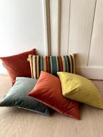 Set van 5 sierkussens vierkant en rechthoek, Ophalen of Verzenden, Zo goed als nieuw, Overige kleuren, Vierkant
