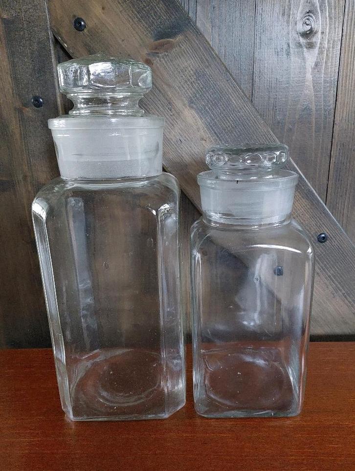 Snoeppot/voorraadpot met stop, glas, Huis en Inrichting, Keuken | Keukenbenodigdheden, Gebruikt, Ophalen