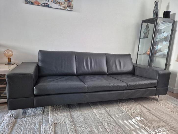 Leolux Antipode Bank 3,5-zits/235cm Antracietel leer, Huis en Inrichting, Banken | Bankstellen, Gebruikt, 200 tot 250 cm, 75 tot 100 cm