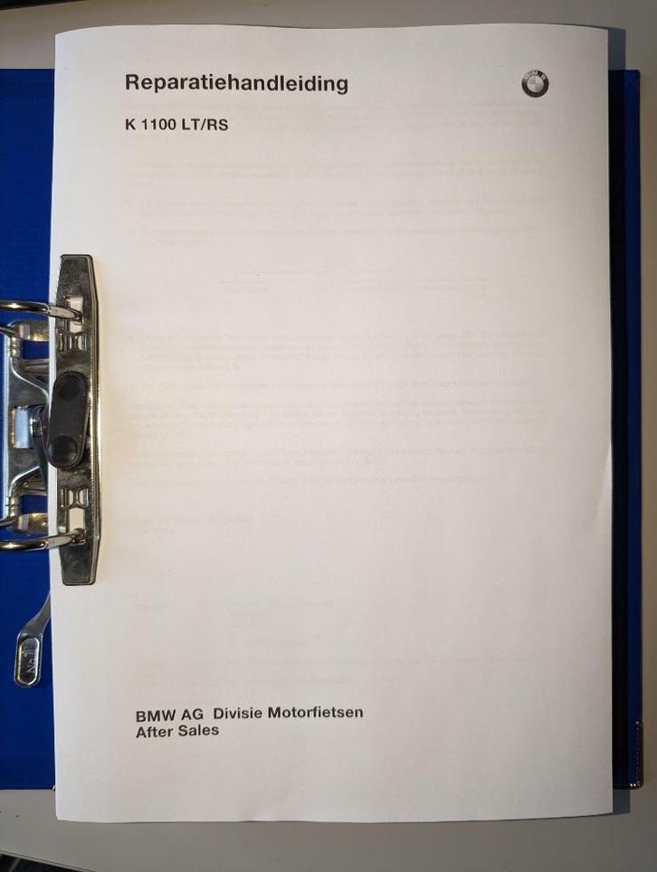BMW werkplaatsboek K1100RS en K1100LT, Motoren, Handleidingen en Instructieboekjes, BMW, Ophalen of Verzenden