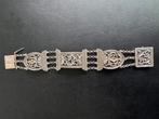 Antiek bewerkte zilveren armband, Antiek en Kunst, Antiek | Goud en Zilver, Ophalen of Verzenden, Zilver