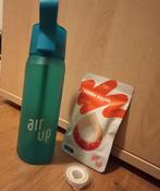 Blauwe Air up fles met pods, Sport en Fitness, Bidons, Ophalen, Gebruikt