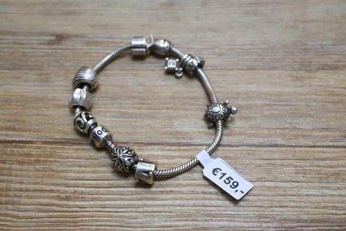 Pandora bedelarmband, Sieraden, Tassen en Uiterlijk, Armbanden, Gebruikt, Zilver, Zilver, Met bedels of kralen, Ophalen of Verzenden