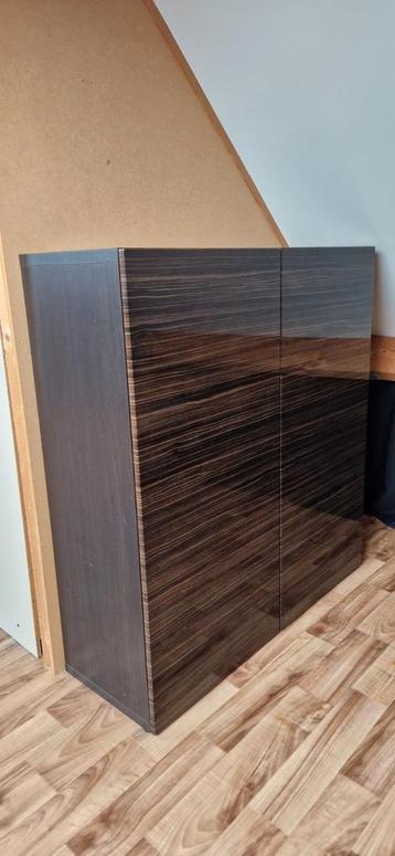 GRATIS 2drs Ikea kast BESTA donkerbruin - afbeelding 3