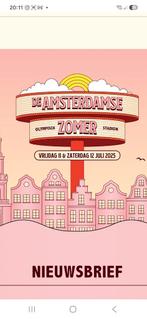 NOG 1 ZITPLAATS VOOR VANAVOND amsterdamse zomer 11 juli!!, Twee personen