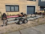 Pega Stallingstrailer 2x 1350kg as, Watersport en Boten, Ophalen, Gebruikt, 1500 tot 3000 kg, Sloepentrailer