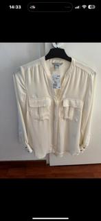 Nieuw wit blouse met goud knopen van h&m in maat 38, Kleding | Dames, Blouses en Tunieken, Ophalen of Verzenden, Nieuw, Maat 38/40 (M)