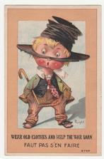 Jongen met een hoge hoed.  Right.  Illustrateurs. Kinderen., Verzenden, Voor 1920, Ongelopen, Overige thema's