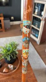 Wandelstok met wandelplaatjes / stocknagels, Ophalen of Verzenden, Gebruikt