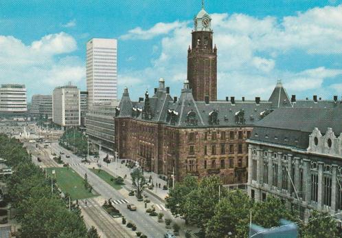 ROTTERDAM Coolsingel Stadhuis Postkantoor, Verzamelen, Ansichtkaarten | Nederland, Ongelopen, Zuid-Holland, 1960 tot 1980, Verzenden