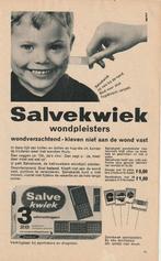 Retro reclame 1965 Salve kwiek pleisters sport speldjes, Verzamelen, Ophalen of Verzenden, Overige typen