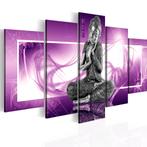 17 Paars Buddha XXL 5 Luik Canvas Schilderij 200x100cm Nieuw, Ophalen of Verzenden