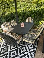 Royal garden tuinset 6 stoelen en tafel met gratis kussens, Ophalen, Gebruikt