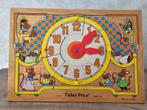 Fisher price vintage houten puzzel met klok, Kinderen en Baby's, Speelgoed | Fisher-Price, Overige typen, Gebruikt, Ophalen of Verzenden