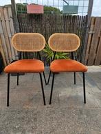 2 Retro Xenos Stoelen - Terra & Rotan, Huis en Inrichting, Stoelen, Ophalen, Gebruikt, Twee, Overige kleuren