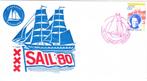 FDC Sail '80, Postzegels en Munten, Postzegels | Eerstedagenveloppen, Nederland, Verzenden