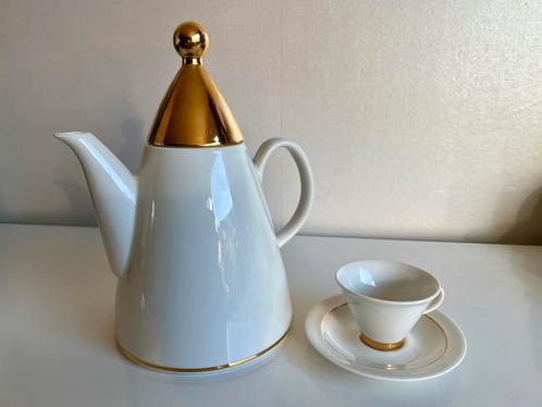Arabia Harlekin Iittala Gold Hat Koffiepot-Kop Schotel 80’s, Huis en Inrichting, Keuken | Servies, Zo goed als nieuw, Overige typen