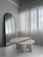 NIEUW!! tweedelige salontafel beton ciré, Japandi, 100 tot 150 cm, Nieuw, Overige vormen