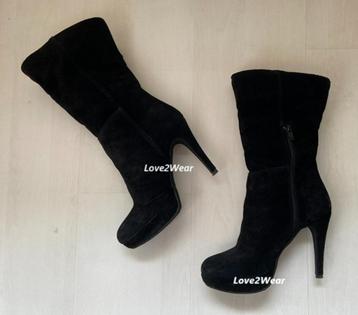 Enkellaarsjes zwart met omslag maat 36 beschikbaar voor biedingen