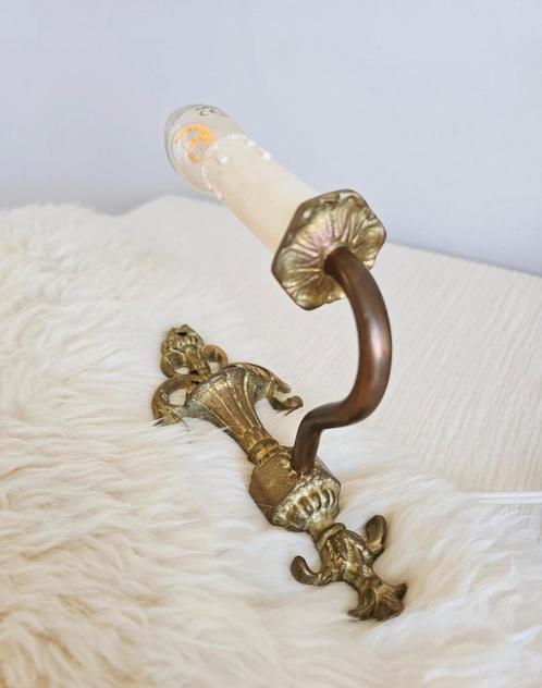 Vintage messing wandlamp, Huis en Inrichting, Lampen | Wandlampen, Zo goed als nieuw, Ophalen of Verzenden