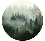 Behangcirkel Misty Forest, Bos muurcirkel, Fotobehang4you, Verzenden, Nieuw