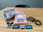 Nintendo DS lite (met rumble pack en veel spelletjes), Spelcomputers en Games, Spelcomputers | Nintendo DS, Gebruikt, Roze, DS Lite