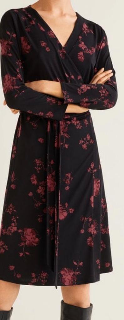 Mango soepel vallend zwart roze wikkeljurkje nieuw maat S, Kleding | Dames, Jurken, Nieuw, Maat 36 (S), Zwart, Boven de knie, Ophalen of Verzenden