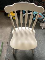 Vintage Klassieke houten stoel, Huis en Inrichting, Ophalen, Gebruikt, Wit, Eén