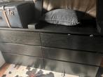 Zwarte Malm ladekast van IKEA - Greeploos, Huis en Inrichting, Ophalen, 100 tot 150 cm, Zo goed als nieuw, 25 tot 50 cm