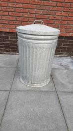 In nette staat, staal verzinkte vuilnisbak., Huis en Inrichting, Ophalen, 50 tot 75 cm, 40 liter of meer, Zo goed als nieuw
