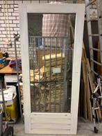 Meranti deur met thermopane glas 201,5 x 88,2 cm, Doe-het-zelf en Verbouw, Deuren en Horren, Ophalen, Gebruikt, 80 tot 100 cm