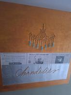 Schilderij crown 3 d okergeel goud 1x1, Ophalen of Verzenden, Zo goed als nieuw, Schilderij, Minder dan 50 cm