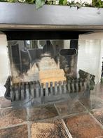 Scherm open haard glas, Huis en Inrichting, Ophalen, Zo goed als nieuw, Inbouwhaard, Houthaard