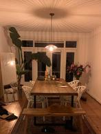 QAZQA Pia HL Brass – Design hanglamp messing/goud Ø64 cm, Ophalen of Verzenden, Zo goed als nieuw, Metaal, Industriele design plafondlamp
