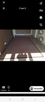 Vloerkleed met leren rand, Bruin, 200 cm of meer, Ophalen of Verzenden, Zo goed als nieuw