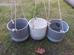 3 hangpotjes, Tuin en Terras, Bloembakken en Plantenbakken, Steen, Gebruikt, Minder dan 30 cm, Minder dan 60 cm