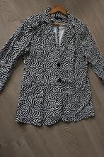 Travelstof jasje zwart/wit,  maat XL/NIEUWSTAAT, Zwart, Maat 46/48 (XL) of groter, Pescara, Nieuw