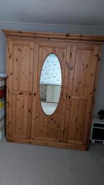 Grenen linnenkast met spiegel, Huis en Inrichting, Kasten | Kledingkasten, Ophalen, Zo goed als nieuw, 200 cm of meer, 150 tot 200 cm