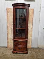 Klassieke Engelse mahoniehouten vitrinekast, servieskast, Zo goed als nieuw, 150 tot 200 cm, 25 tot 50 cm, 50 tot 100 cm
